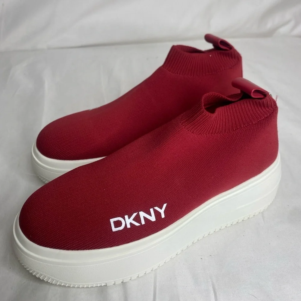 DKNY Mada Slip On Red Sneaker Size 8.5M